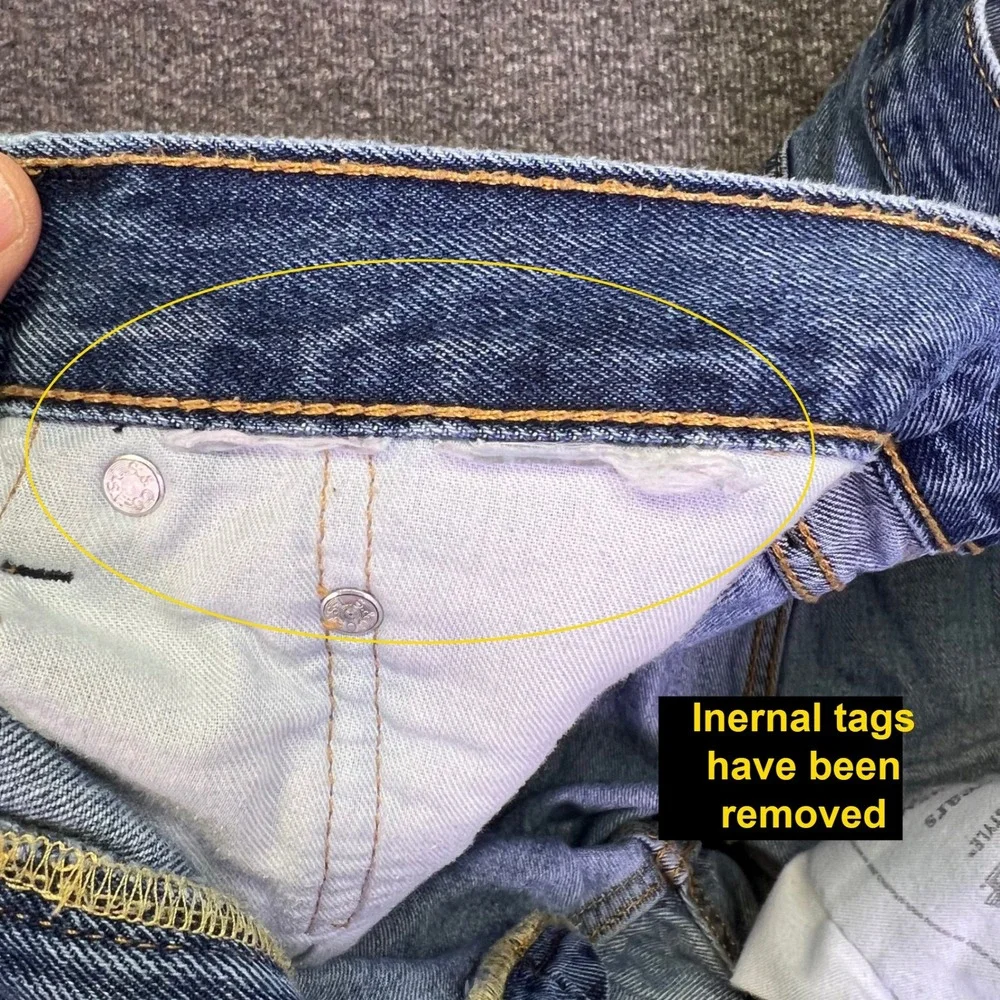 Levis 550 Jeans Mens 41x29 Blue Denim Baggy Classic Casual Relaxed Tapered Retro